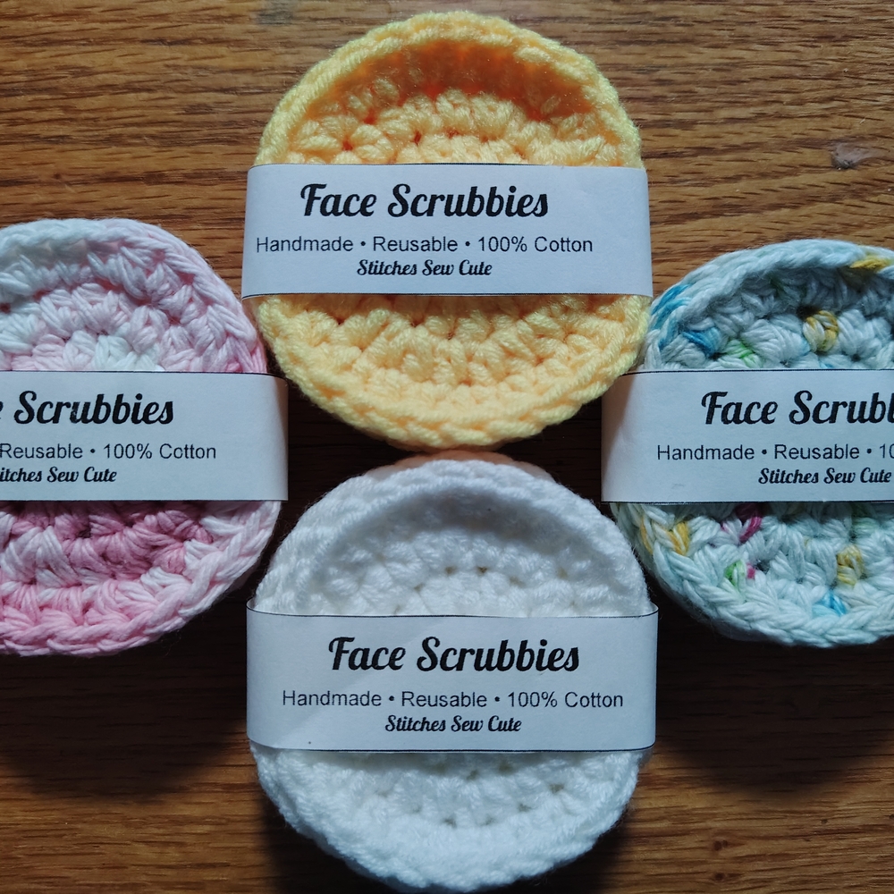 Handmade Cotton Face Scrubbies Set